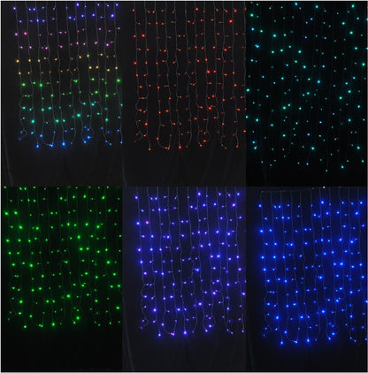 Entac Χριστουγεννιάτικα Κουρτίνα IP44 144 LED RGB 8x8 Λειτουργίες 1x1