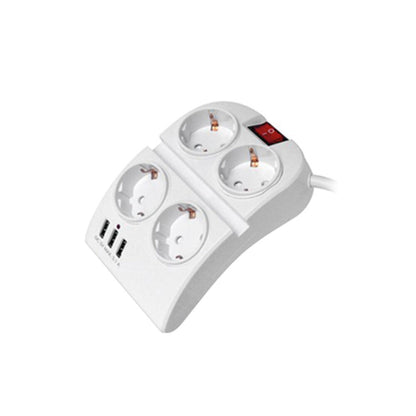 Technik Πολύπριζο 4 Θέσεων με Διακόπτη & 3 Θύρες USB 16A 1.5m