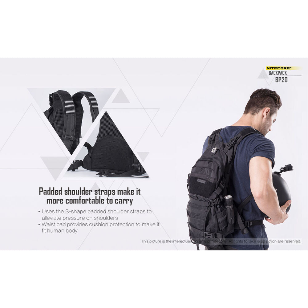 Nitecore Σακίδιο Πλάτης BP20 Μαύρο