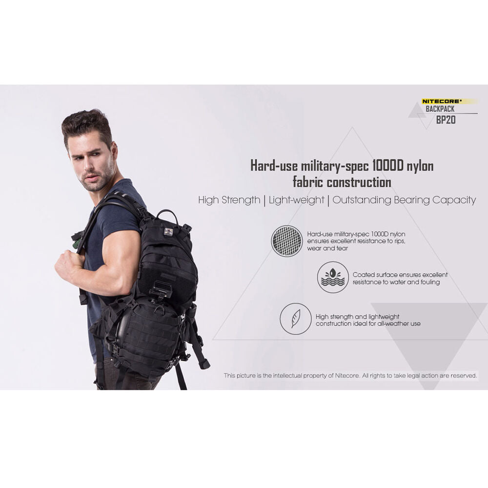 Nitecore Σακίδιο Πλάτης BP20 Μαύρο