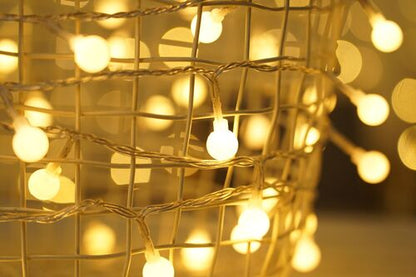 Modee Lighting Χριστουγεννιάτικα Λαμπάκια LED Τύπου Berry με Τροφοδοτικό (100LED/10m/10cm) Θερμό Λευκό