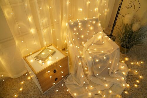 Modee Lighting Χριστουγεννιάτικα Λαμπάκια LED Τύπου Berry με Τροφοδοτικό (100LED/10m/10cm) Θερμό Λευκό