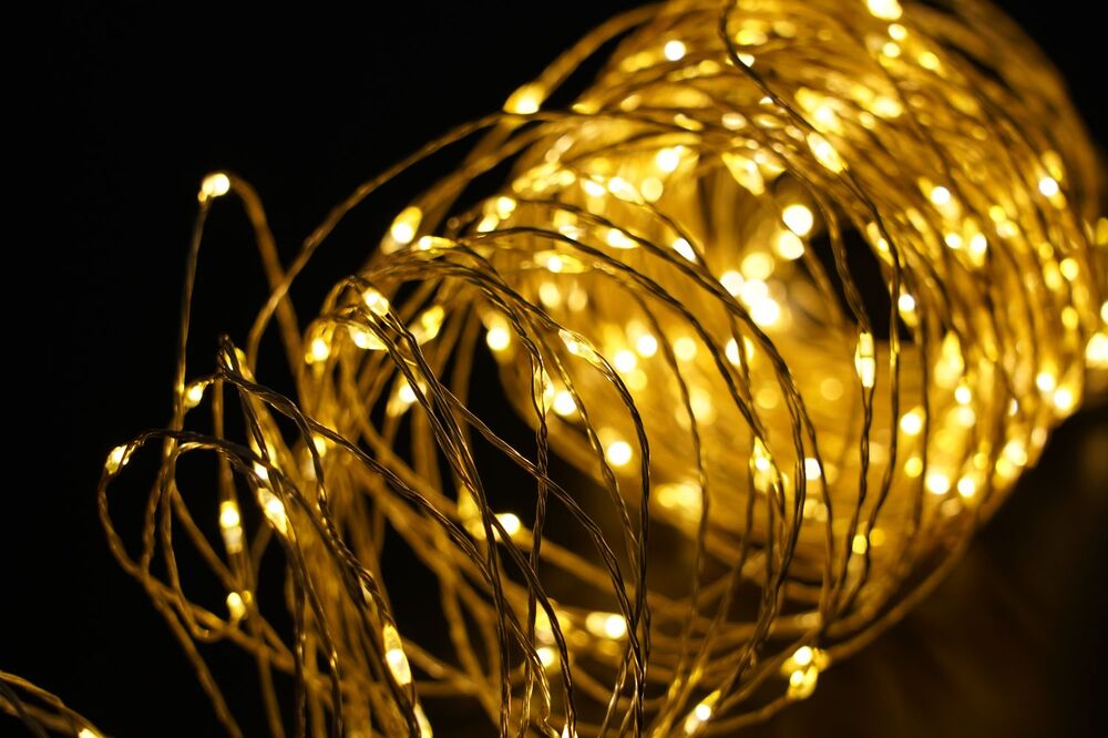 Modee Χριστουγεννιάτικα Λαμπάκια LED με Χάλκινο Σύρμα Μπαταρίας C1010 (50LED/5m/10cm) Θερμό Λευκό