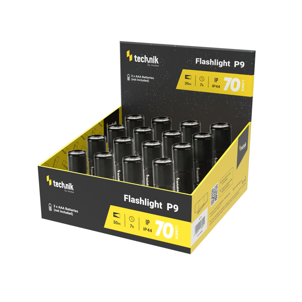 Technik Φακοί P9 9LED 70lm Κουτί 16τμχ  (3xAAA δεν περιλαμβάνονται)