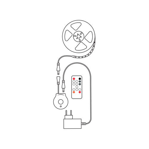 Modee Smart Ταινία LED 12W IP20 με Τηλεχειριστήριο & Αισθητήρα 2700K 800lm 3m