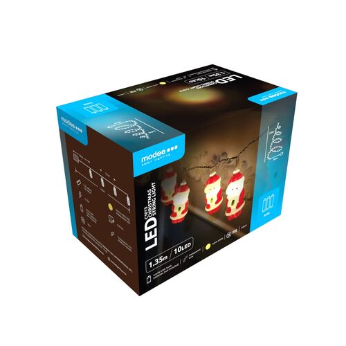 Modee Χριστουγεννιάτικα Φωτάκια LED Μπαταρίας (10LED/1.35m/15cm) Θερμό Λευκό
