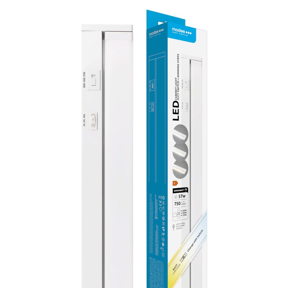 Modee Lighting Φωτιστικό Ντουλάπας LED 8W 556mm με Διακόπτη 3CCT και Ρύθμιση Έντασης 750 lm ERP