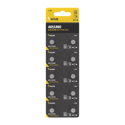 Technik Αλκαλικές Μπαταρίες Κουμπιά Platinum AG1 / LR60 / 164 / 364 1.5V B10