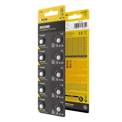 Technik Αλκαλικές Μπαταρίες Κουμπιά Platinum AG1 / LR60 / 164 / 364 1.5V B10