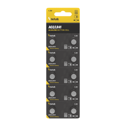 Technik Αλκαλικές Μπαταρίες Κουμπιά Platinum AG3 / LR41 / 192 / 392 1.5V B10