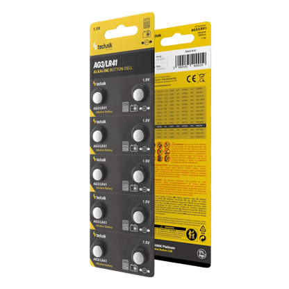 Technik Αλκαλικές Μπαταρίες Κουμπιά Platinum AG3 / LR41 / 192 / 392 1.5V B10