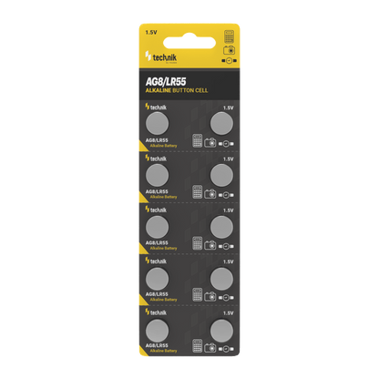 Technik Αλκαλικές Μπαταρίες Κουμπιά Platinum AG8 / LR55 / 191 / 391 1.5V B10