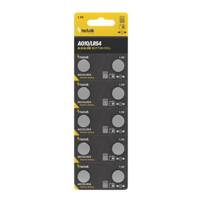 Technik Αλκαλικές Μπαταρίες Κουμπιά Platinum AG10 / LR54 / 189 / 389 1.5V B10