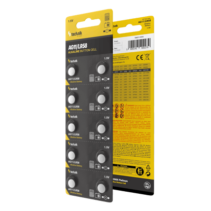 Technik Αλκαλικές Μπαταρίες Κουμπιά Platinum AG11 / LR58 / 162 / 362 1.5V B10