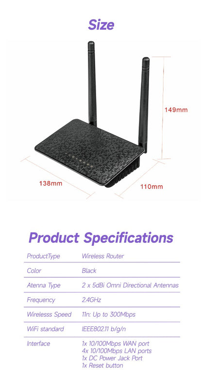 EDUP EP-RT2667 300Mbps Wifi Repeater