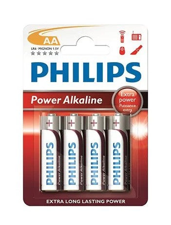 Philips Power Alkaline Μπαταρία LR6P4B/10 AA (4τμχ)