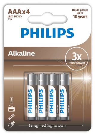 Philips Eco Αλκαλική LR03 AAA (4 τμχ)