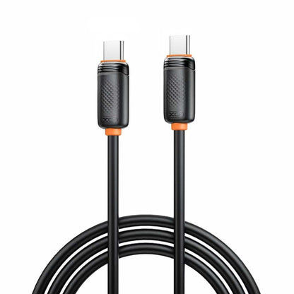 XO NB-Q302B Καλώδιο Φόρτισης & Μεταφοράς Δεδομένων Type-C σε Type-C 60W Μαύρο 1m