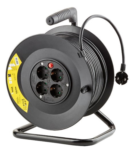 Technik Professional Στροφείο 4 Θέσεων 50m 1,5mm2 Μαύρο