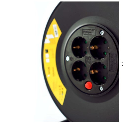 Technik Professional Στροφείο 4 Θέσεων 25m 1,5mm2 Μαύρο