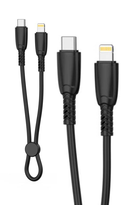 XO NB-Q248A Καλώδιο Φόρτισης + Data Suluo Series Type-c to Lightning 27W L=25cm Μαύρο