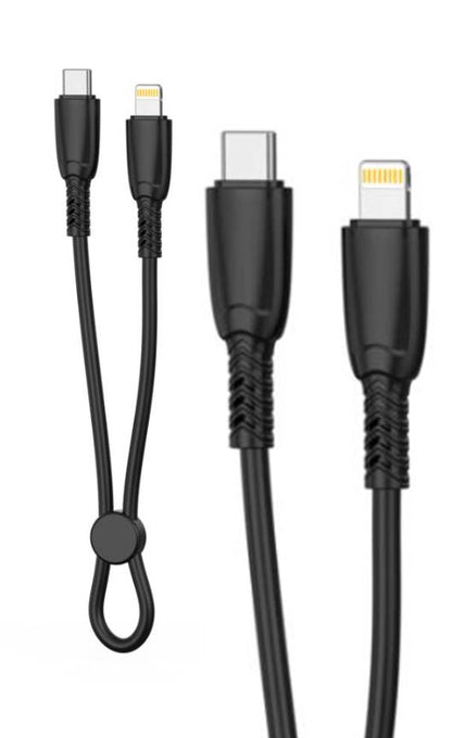 XO NB-Q248A Καλώδιο Φόρτισης + Data Suluo Series Type-c to Lightning 27W L=25cm Μαύρο