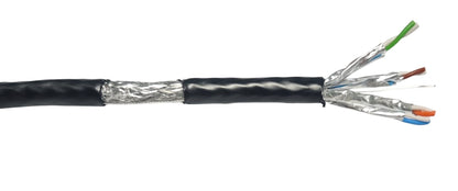 ATC-117 Στροφείο SFTP CAT7 CCA με PE Περίβλημα Μαύρο 100m
