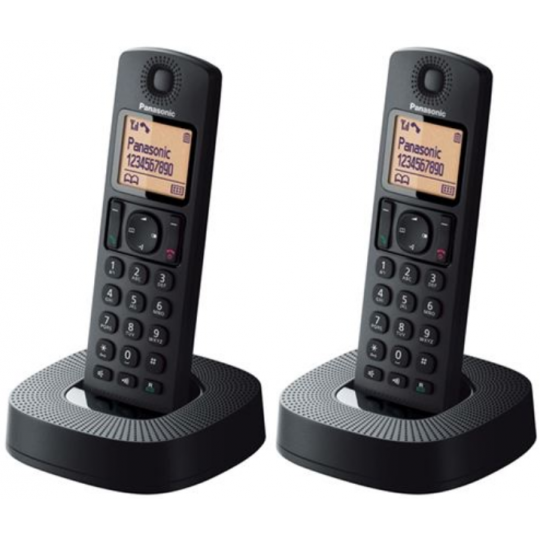 Panasonic KX-TGC312B Ασύρματο Τηλέφωνο Duo με 2 Ακουστικά Μαύρο