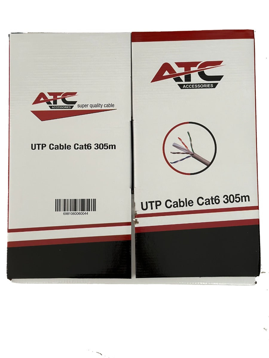 ATC Στροφείο Δικτύου ATC-613 UTP CAT6 305m Γκρί Εσωτερικό