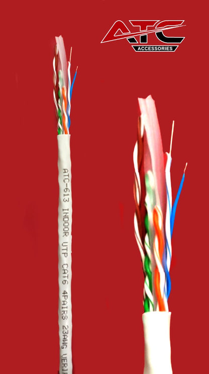 ATC Στροφείο Δικτύου ATC-613 UTP CAT6 305m Γκρί Εσωτερικό