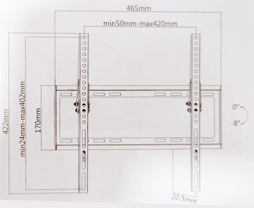ATC Βάση TV Επιτοίχια ATC-055 32"-65"