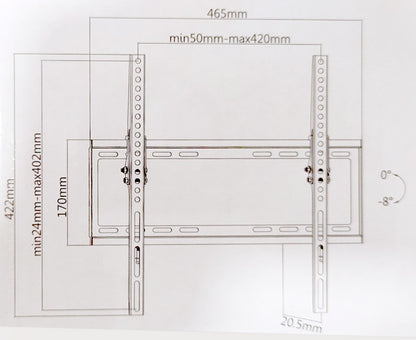 ATC Βάση TV Επιτοίχια ATC-055 32"-65"