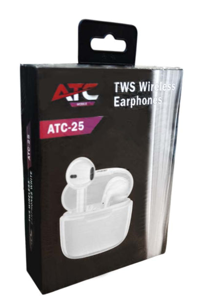 ATC-25 TWS Ασύρματα Ακουστικά Bluetooth Λευκό