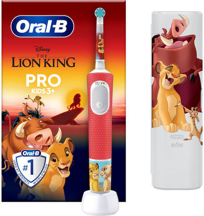 Oral-B Vitality Pro Παιδική Ηλεκτρική Οδοντόβουρτσα με Χρονόμετρο για 3+ Χρονών Lion King  & Θήκη Ταξιδιού