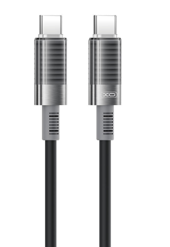 XO NB-Q282B Καλώδιο Σιλικόνης Type-c σε Type-c 60W Μαύρο