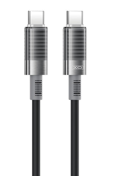 XO NB-Q282B Καλώδιο Σιλικόνης Type-c σε Type-c 60W Μαύρο