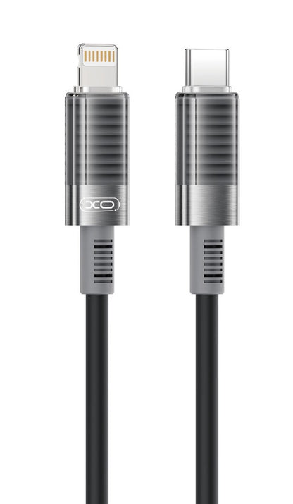 XO NB-Q282A Καλώδιο Σιλικόνης Type-c σε Lightning 30W Μαύρο